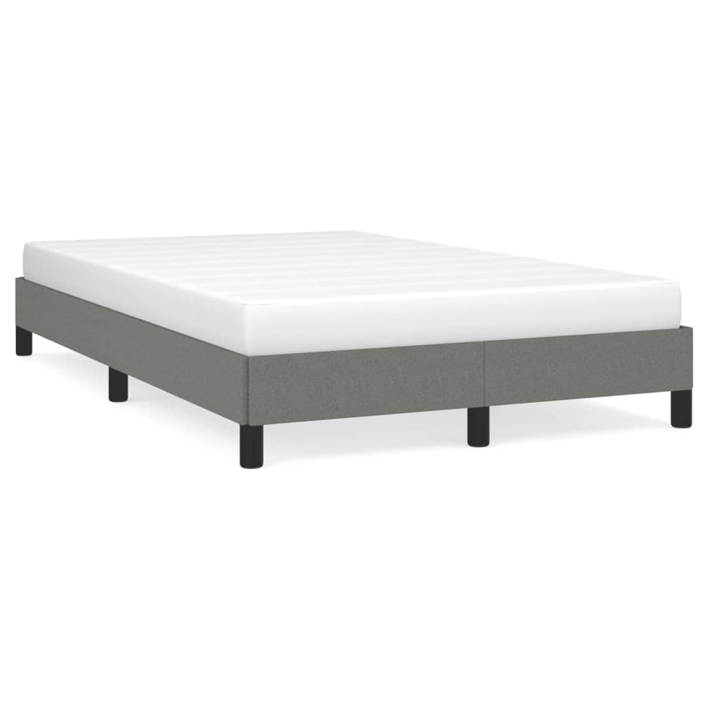 Bettgestell ohne Matratze Dunkelgrau 120x190 cm Stoff