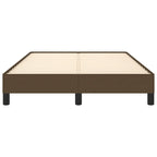 Bettgestell ohne Matratze Dunkelbraun 120x190 cm Stoff