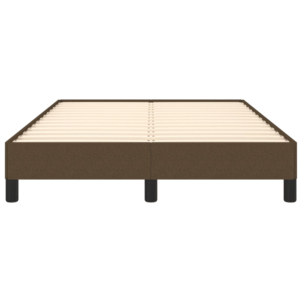 Bettgestell ohne Matratze Dunkelbraun 120x190 cm Stoff