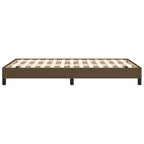 Bettgestell ohne Matratze Dunkelbraun 120x190 cm Stoff