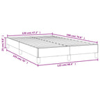 Bettgestell ohne Matratze Dunkelgrau 120x190 cm Stoff