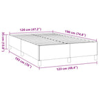 Bettgestell ohne Matratze Schwarz 120x190 cm Stoff