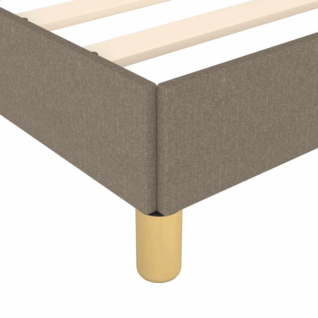 Bettgestell ohne Matratze Taupe 120x190 cm Stoff