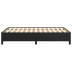 Bettgestell ohne Matratze Schwarz 120x190 cm Kunstleder