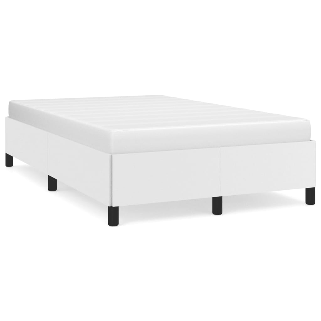 Bettgestell ohne Matratze Weiß 120x190 cm Kunstleder