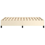 Bettgestell ohne Matratze Creme 120x190 cm Kunstleder