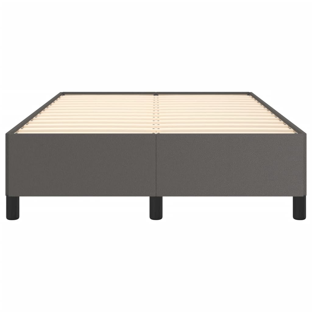 Bettgestell ohne Matratze Grau 120x190 cm Kunstleder
