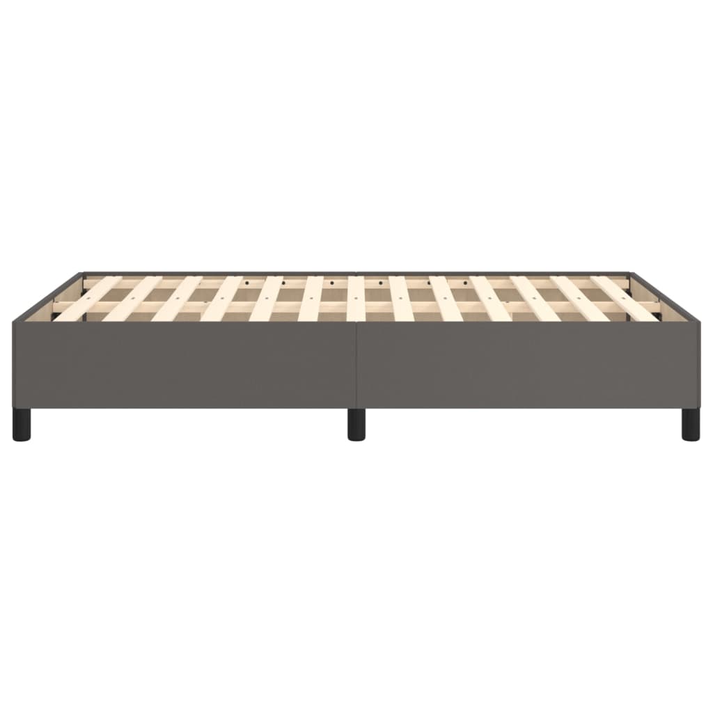 Bettgestell ohne Matratze Grau 120x190 cm Kunstleder