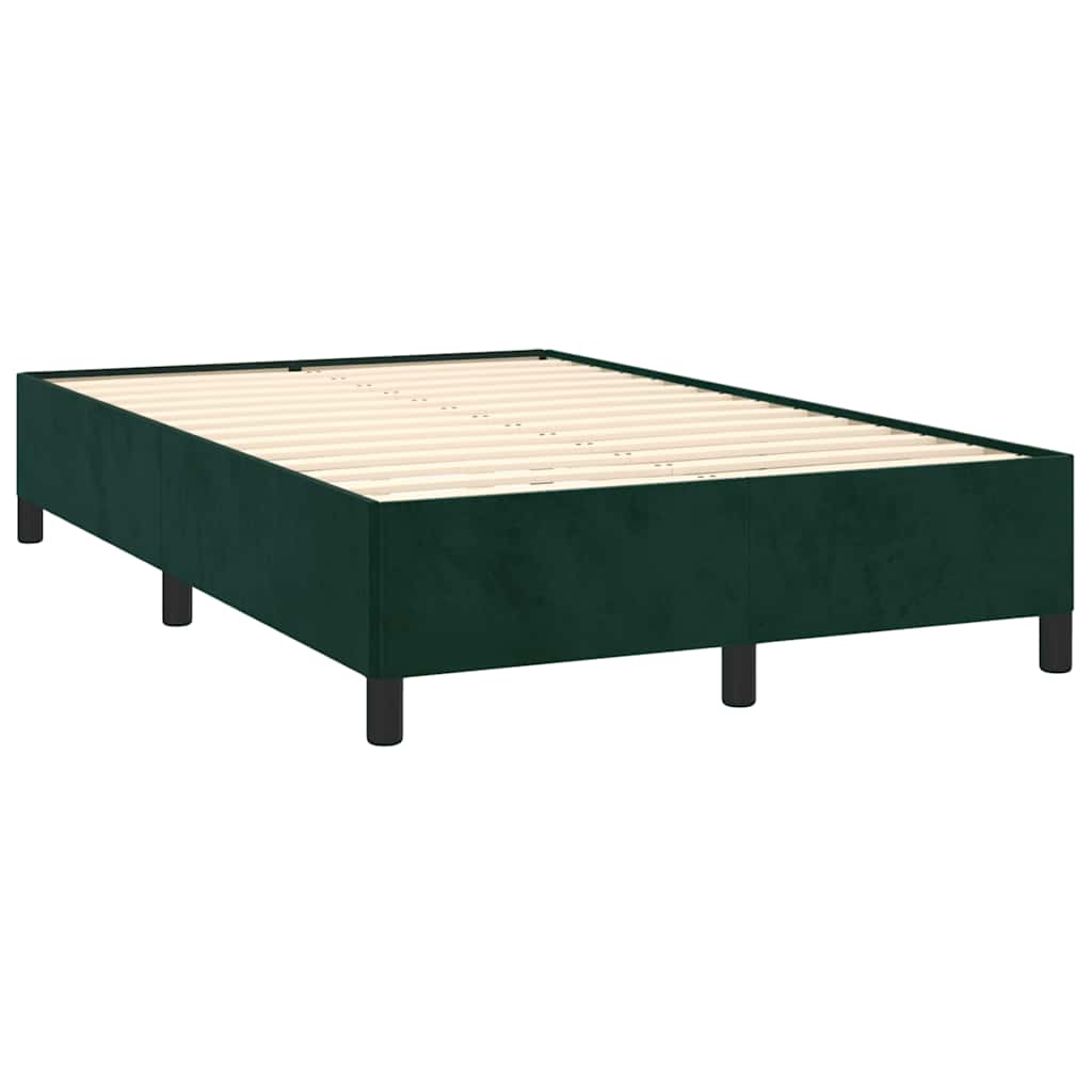 Bettgestell ohne Matratze Dunkelgrün 120x190 cm Samt