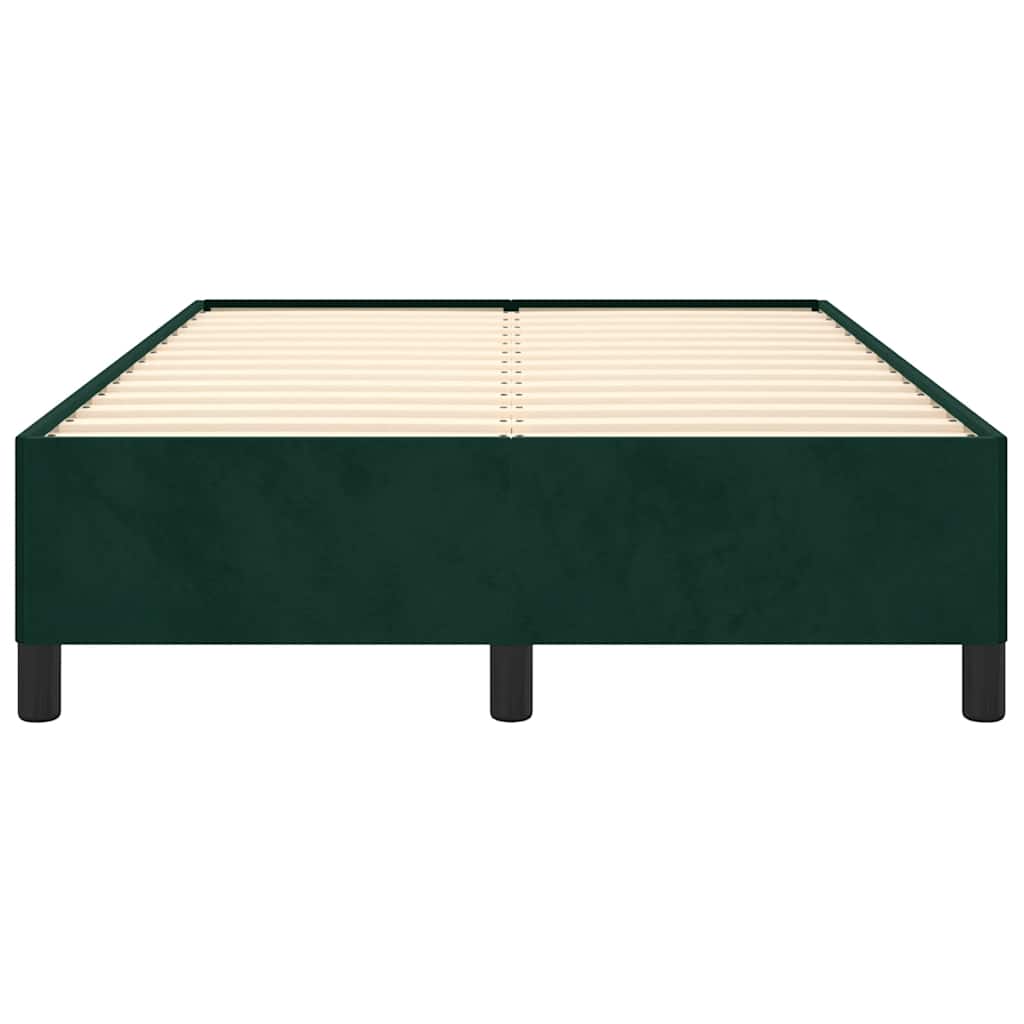 Bettgestell ohne Matratze Dunkelgrün 120x190 cm Samt