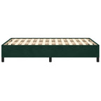 Bettgestell ohne Matratze Dunkelgrün 120x190 cm Samt