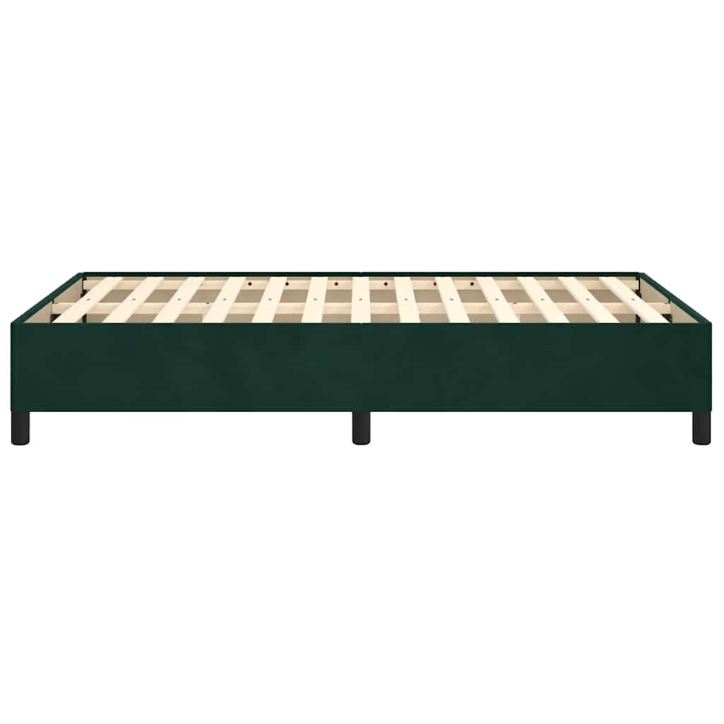 Bettgestell ohne Matratze Dunkelgrün 120x190 cm Samt