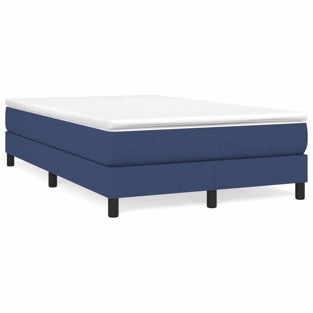 Boxspringbett mit Matratze Blau 120x190 cm Stoff