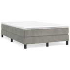 Boxspringbett mit Matratze Hellgrau 120x190 cm Samt