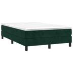 Boxspringbett mit Matratze Dunkelgrün 120x190 cm Samt