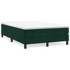 Boxspringbett mit Matratze Dunkelgrün 120x190 cm Samt