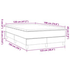 Boxspringbett mit Matratze Dunkelgrau 120x190 cm Stoff