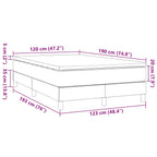 Boxspringbett mit Matratze Schwarz 120x190 cm Stoff