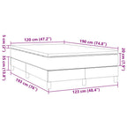 Boxspringbett mit Matratze Creme 120x190 cm Stoff