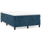 Boxspringbett mit Matratze Dunkelblau 120x190 cm Samt