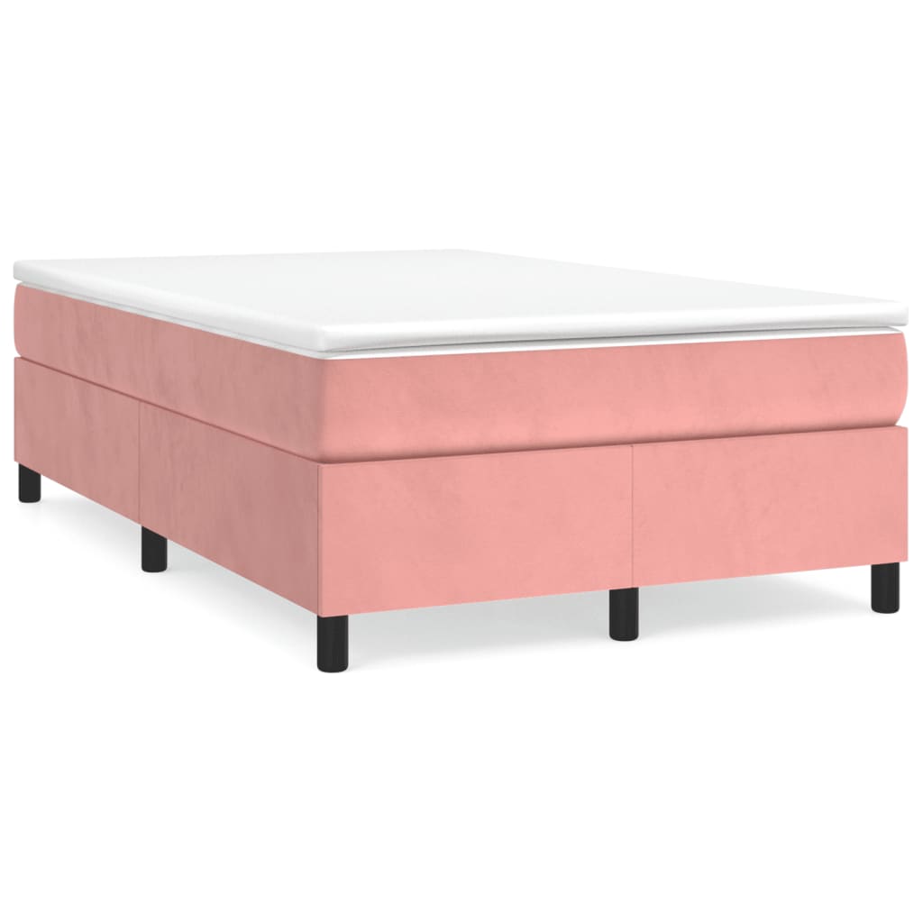 Boxspringbett mit Matratze Rosa 120x190 cm Samt