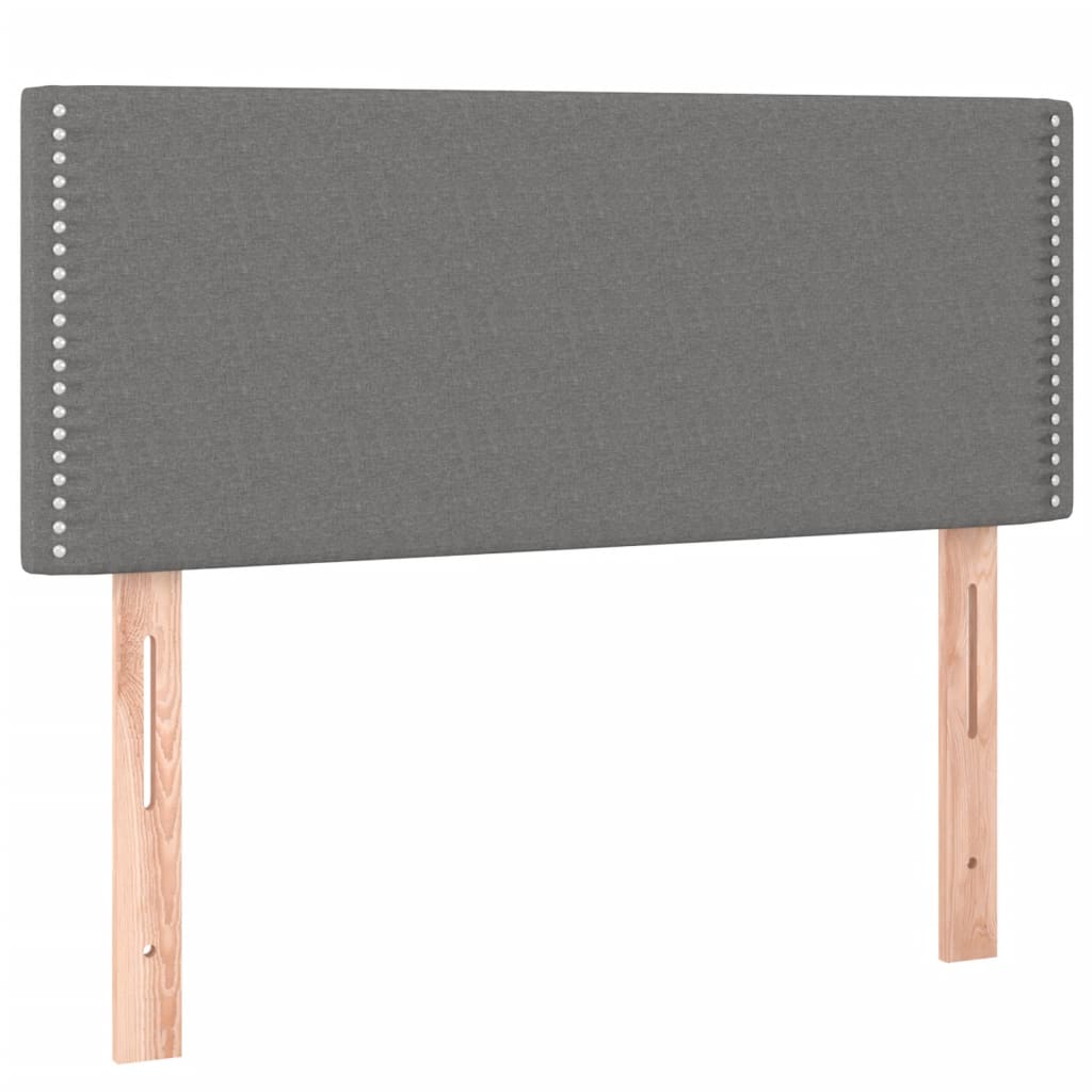 Boxspringbett mit Matratze Dunkelgrau 120x190 cm Stoff