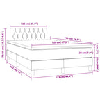 Boxspringbett mit Matratze Dunkelgrau 120x190 cm Stoff