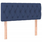 Boxspringbett mit Matratze Blau 120x190 cm Stoff