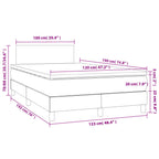 Boxspringbett mit Matratze Dunkelgrau 120x190 cm Stoff