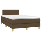 Boxspringbett mit Matratze Dunkelbraun 120x190 cm Stoff