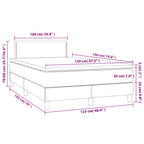 Boxspringbett mit Matratze Dunkelbraun 120x190 cm Stoff