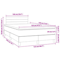 Boxspringbett mit Matratze Blau 120x190 cm Stoff