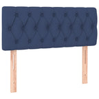 Boxspringbett mit Matratze Blau 120x190 cm Stoff