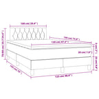 Boxspringbett mit Matratze Blau 120x190 cm Stoff