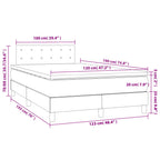 Boxspringbett mit Matratze Weiß 120x190 cm Kunstleder