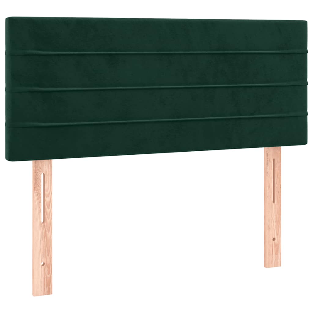 Boxspringbett mit Matratze Dunkelgrün 120x190 cm Samt