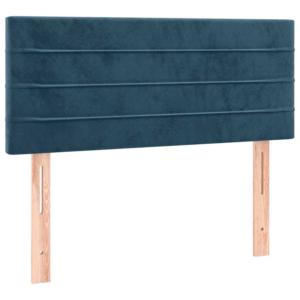 Boxspringbett mit Matratze Dunkelblau 120x190 cm Samt