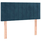 Boxspringbett mit Matratze Dunkelblau 120x190 cm Samt