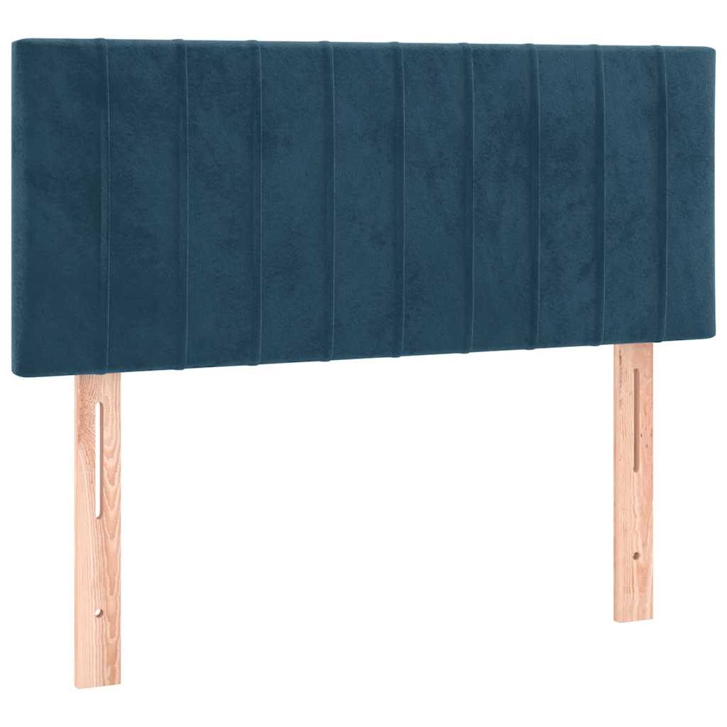 Boxspringbett mit Matratze Dunkelblau 120x190 cm Samt
