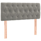 Boxspringbett mit Matratze Hellgrau 120x190 cm Samt
