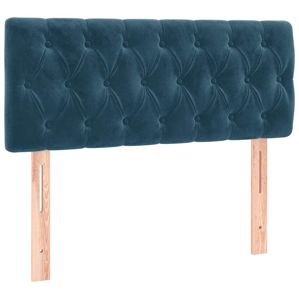 Boxspringbett mit Matratze Dunkelblau 120x190 cm Samt