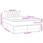 Boxspringbett mit Matratze Dunkelblau 120x190 cm Samt