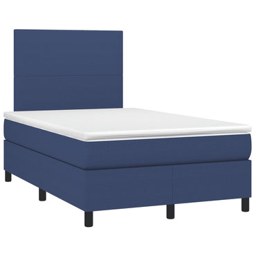 Boxspringbett mit Matratze Blau 120x190 cm Stoff