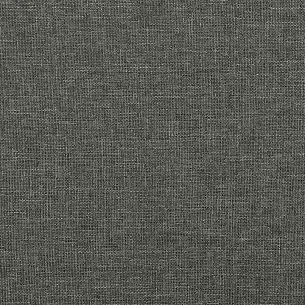 Boxspringbett mit Matratze Dunkelgrau 120x190 cm Stoff