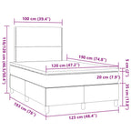 Boxspringbett mit Matratze Taupe 120x190 cm Stoff