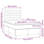 Boxspringbett mit Matratze Blau 120x190 cm Stoff