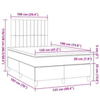 Boxspringbett mit Matratze Taupe 120x190 cm Stoff