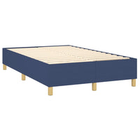 Boxspringbett mit Matratze Blau 120x190 cm Stoff