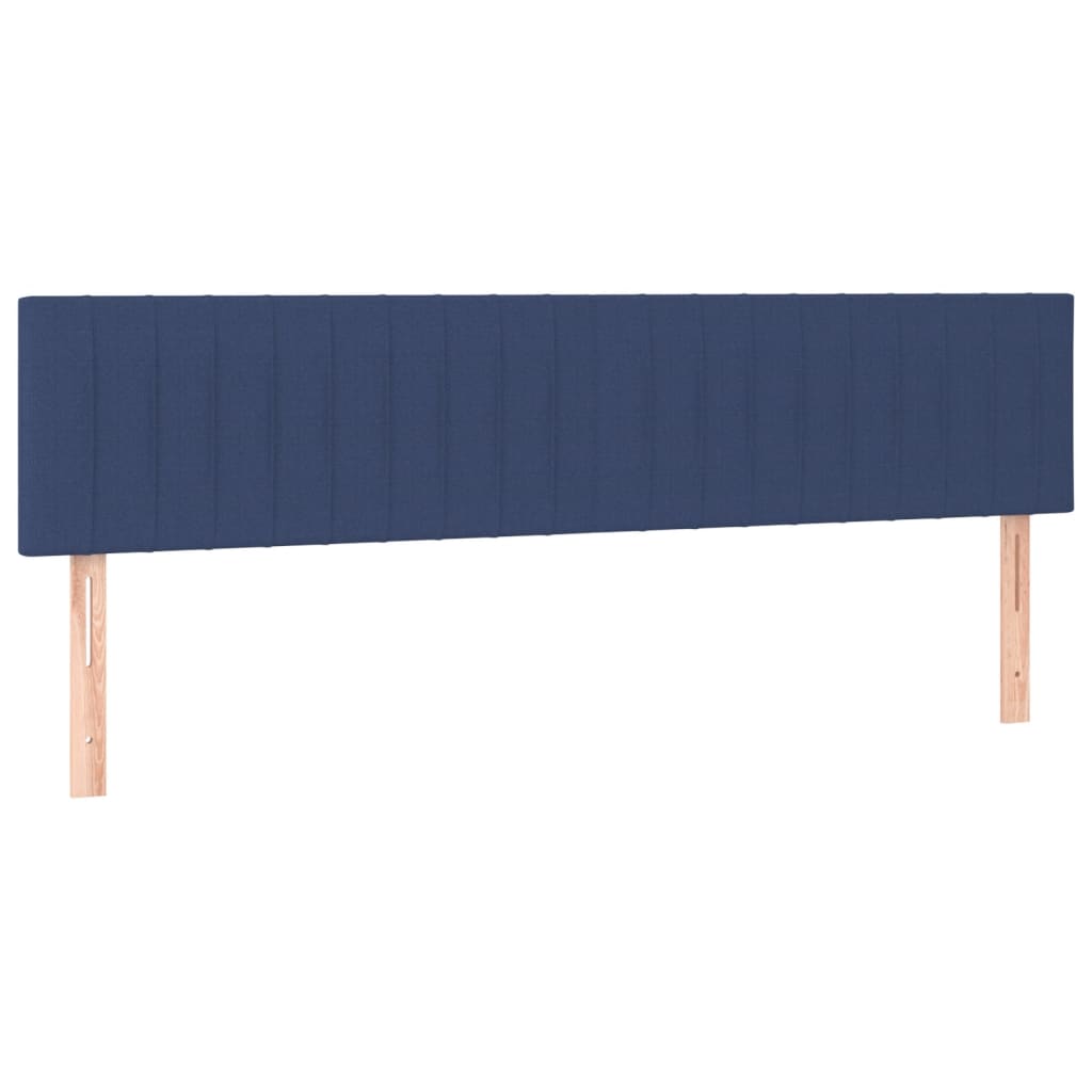 Boxspringbett mit Matratze Blau 120x190 cm Stoff