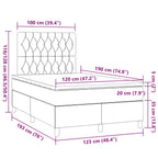 Boxspringbett mit Matratze Dunkelgrau 120x190 cm Stoff